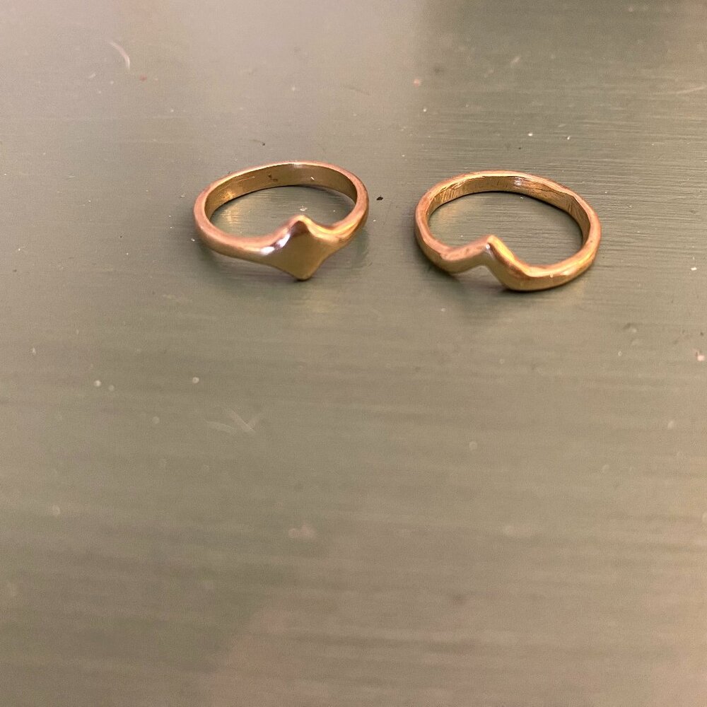 Marisa Mason stacking brass rings